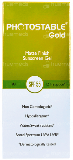 Photostable Gold Spf 55 Pa+++ Matte Finish Sunscreen Gel 50gm