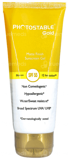 Photostable Gold Spf 55 Pa+++ Matte Finish Sunscreen Gel 50gm