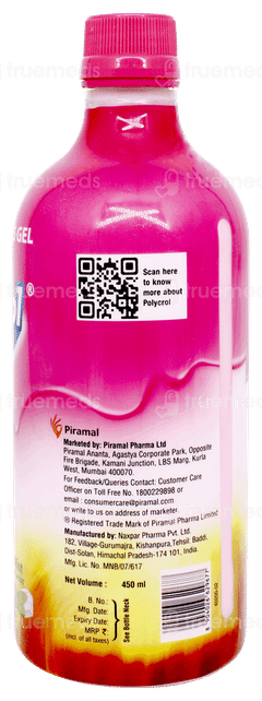 Polycrol Xpress Relief Mint Flavour Sugar Free Gel 450ml Polycrol Xpress Relief Mint Flavour Sugar Free Gel 450ml