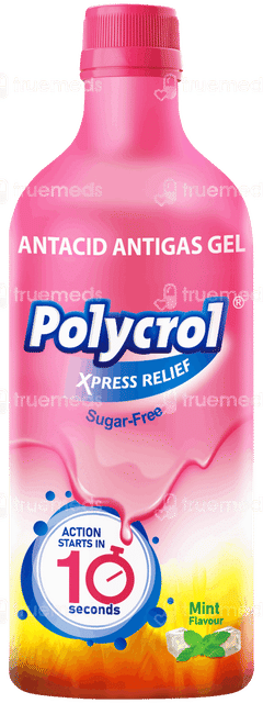 Polycrol Xpress Relief Mint Flavour Sugar Free Gel 450ml Polycrol Xpress Relief Mint Flavour Sugar Free Gel 450ml