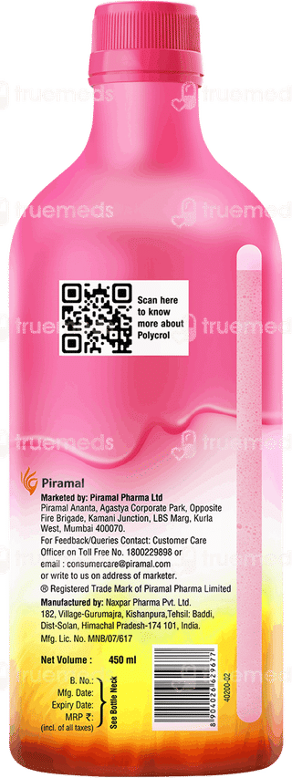 Polycrol Xpress Relief Mint Flavour Sugar Free Gel 450ml