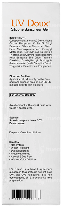 Brinton Uv Doux Spf 50 Pa+++ Silicone Sunscreen Gel 75gm