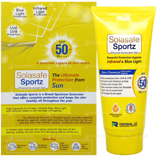 Solasafe Sportz Spf 50+ Pa+++ Physical Sunscreen Gel 50Gm