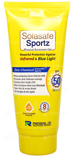 Solasafe Sportz Spf 50+ Pa+++ Physical Sunscreen Gel 50Gm