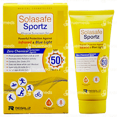 Solasafe Sportz Spf 50+ Pa+++ Physical Sunscreen Gel 50gm Solasafe Sportz Spf 50+ Pa+++ Physical Sunscreen Gel 50gm