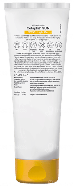 Cetaphil Sun Spf 50+ Light Gel 50ml
