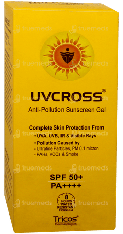 Uvcross Anti Pollution Spf 50+ Pa++++ Sunscreen Gel 50gm
