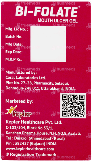 Bi Folate Mouth Ulcer Gel 15ml