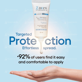Z Block Uvb Spf 50+ Pa+++ Sunscreen Gel 50Ml