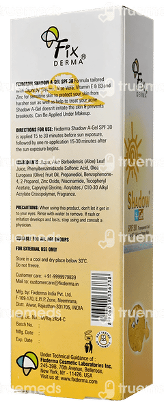 Fixderma Shadow A Spf 30 Pa+++ Gel 75ml