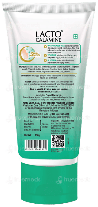 Lacto Calamine Aloe Vera Gel 150 GM