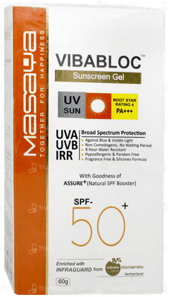Vibabloc Spf 50+ Pa+++ Sunscreen Gel 60gm