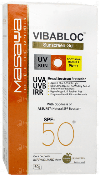 Vibabloc Spf 50+ Pa+++ Sunscreen Gel 60gm