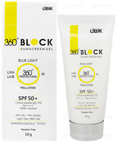 360 Block Spf 50+ Pa+++ Sunscreen Gel 50gm