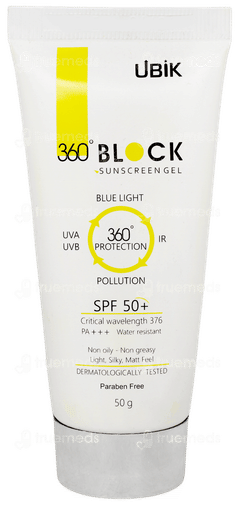 360 Block Spf 50+ Pa+++ Sunscreen Gel 50gm