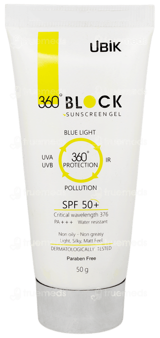 360 Block Spf 50+ Pa+++ Sunscreen Gel 50gm