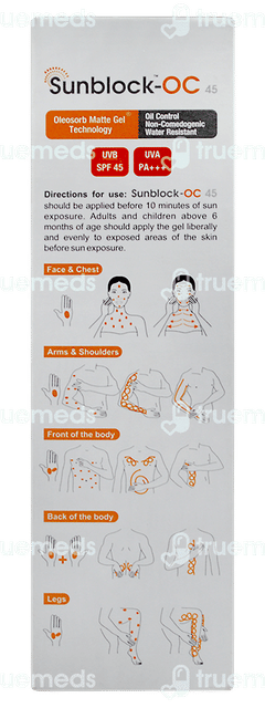 Sunblock Oc 45 Oil Control Sunscreen Matte Gel 20gm