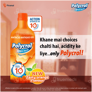Polycrol Xpress Relief Orange Flavour Sugar Free Gel 200ml