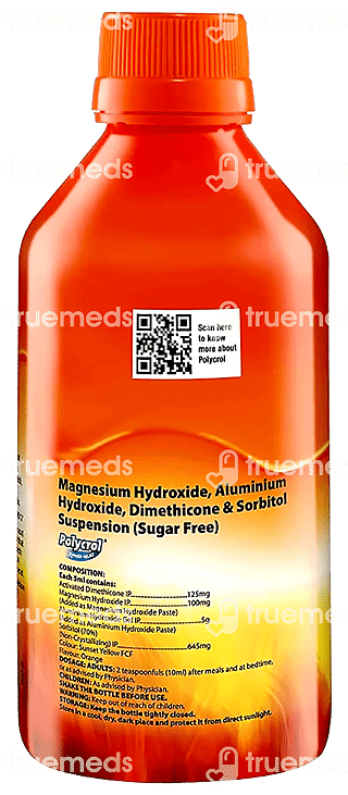 Polycrol Xpress Relief Orange Flavour Sugar Free Gel 200ml