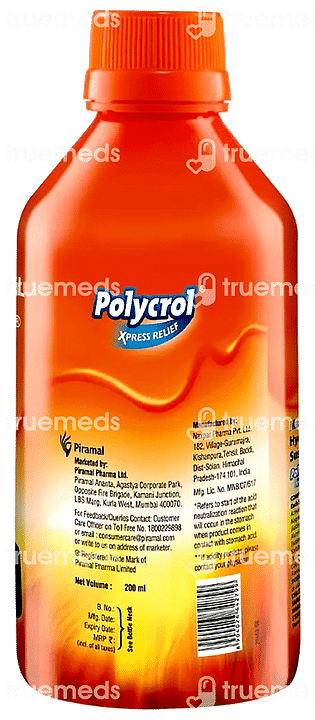 Polycrol Xpress Relief Orange Flavour Sugar Free Gel 200ml