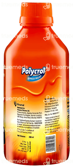 Polycrol Xpress Relief Orange Flavour Sugar Free Gel 200ml