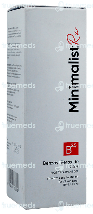 Minimalist Rx Benzoyl Peroxide 25 Gel 30 Ml - Uses, Side Effects ...