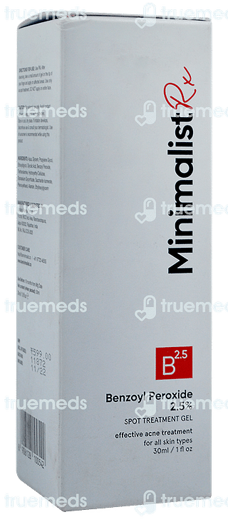 Minimalist Rx Benzoyl Peroxide 2.5 % Gel 30 ML