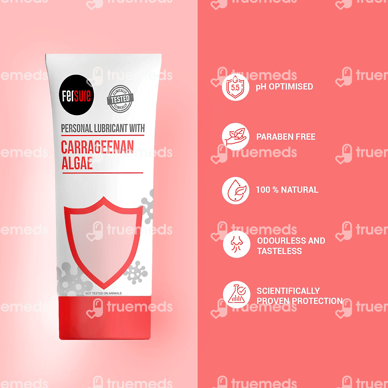 Fersure Personal With Carrageenan Algae Lubricant Gel 50 Ml - Uses, Side Effects, Dosage, Price | Truemeds Fersure Personal With Carrageenan Algae Lubricant Gel 50 Ml - Uses, Side Effects, Dosage, Price | Truemeds