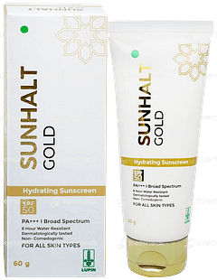 Sunhalt Gold Spf 50 Pa+++  Hydrating Sunscreen 60gm
