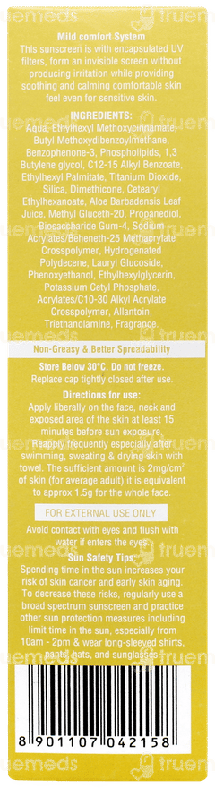 Sunhalt Gold Spf 50 Pa+++  Hydrating Sunscreen 60gm