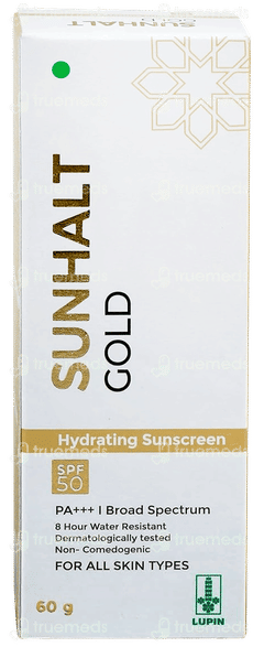 Sunhalt Gold Spf 50 Pa+++  Hydrating Sunscreen 60gm