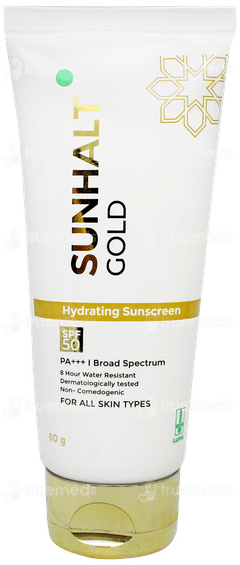 Sunhalt Gold Spf 50 Pa+++  Hydrating Sunscreen 60gm