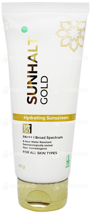 Sunhalt Gold Spf 50 Pa+++  Hydrating Sunscreen 60gm