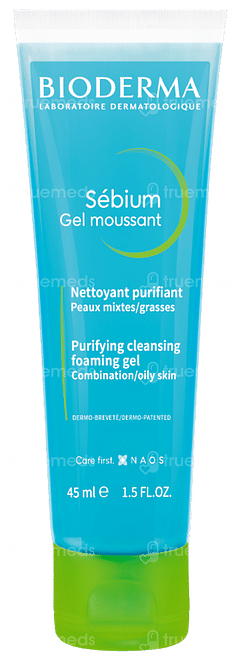 Bioderma Sebium Moussant Purifying Cleansing Foaming Gel 45ml