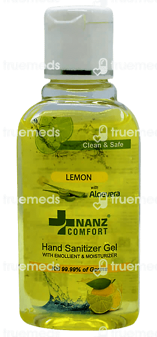 Nanz Comfort Lemon With Aloevera Hand Sanitizer Gel 60 ML