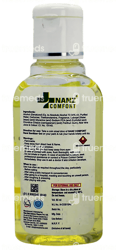 Nanz Comfort Lemon With Aloevera Hand Sanitizer Gel 60 ML