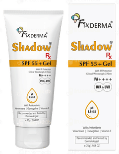 Fixderma Shadow Spf 55+ Pa++++ Gel 75Gm Fixderma Shadow Spf 55+ Pa++++ Gel 75Gm