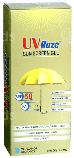 Uv Raze Spf 50 Pa++++ Sun Screen Gel 75Ml