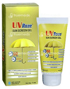 Uv Raze Spf 50 Pa++++ Sun Screen Gel 75ml Uv Raze Spf 50 Pa++++ Sun Screen Gel 75ml