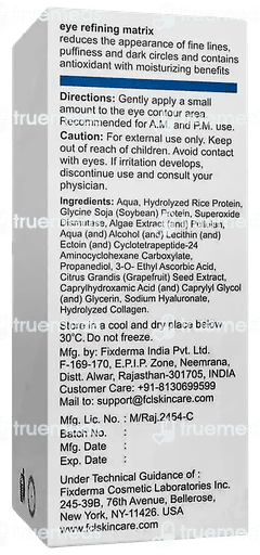 Fixderma Eye Refining Matrix Gel 15 GM