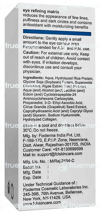 Fixderma Eye Refining Matrix Gel 15 GM