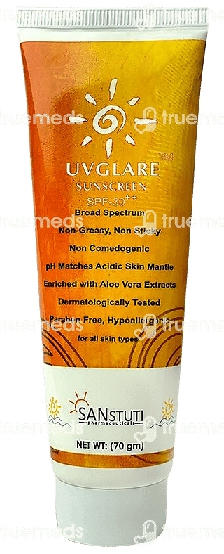 Uvglare Spf 30++ Sunscreen Gel 70 GM