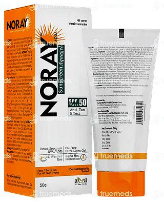 Noray Sunscreen Spf 50 Pa+++ Aquagel 50 GM