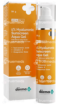 The Derma Co 1 % Hyaluronic Spf 50 Pa++++ Sunscreen Aqua Gel 50gm