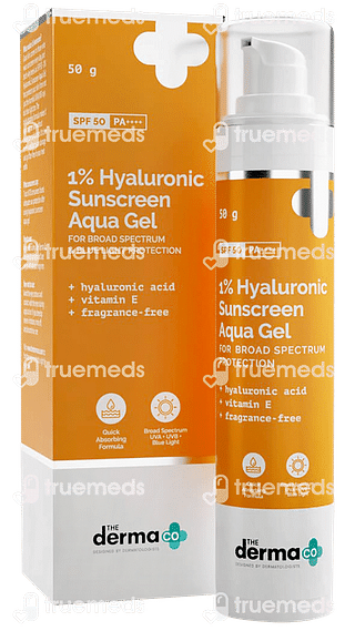 The Derma Co 1 % Hyaluronic Spf 50 Pa+++ Sunscreen Aqua Gel 50 GM