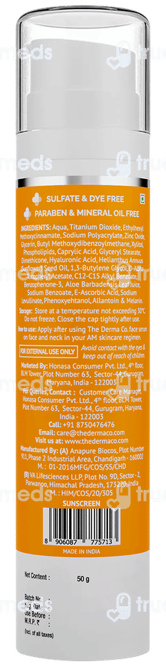 The Derma Co 1% Hyaluronic Spf 50 Pa++++ Sunscreen Aqua Gel 50gm