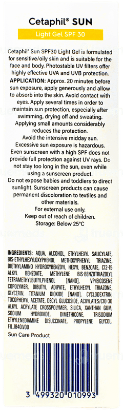 Cetaphil Sun Spf 30 Light Gel 100ml