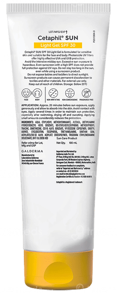 Cetaphil Sun Spf 30 Light Gel 100ml