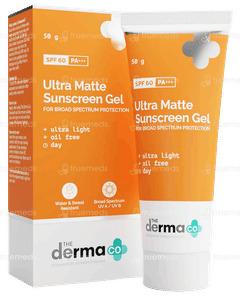 The Derma Co Ultra Matte Spf 60 Pa+++ Sunscreen Gel 50Gm