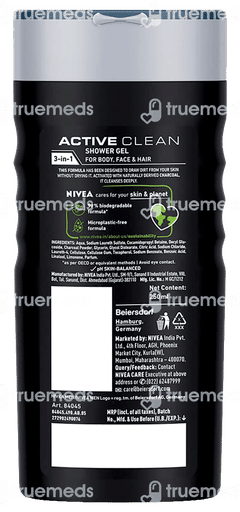 Nivea Men Active Clean Shower Gel 250ml